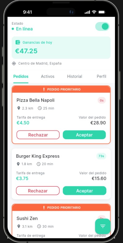 App del repartidor